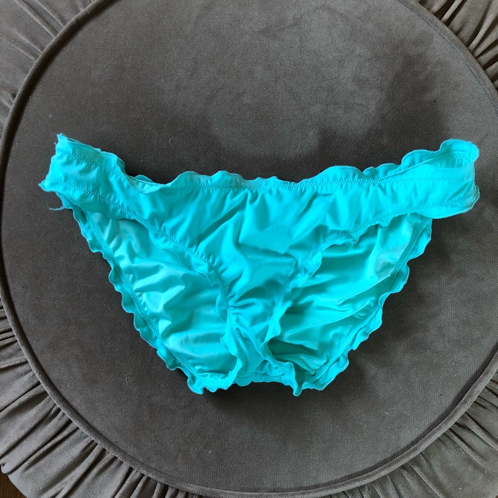 Victoria’s Secret aqua ruffled swim bottoms